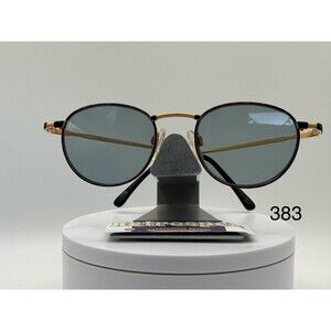 Vintage Eyeglasses NOS Round Metal Style Light Grey Tinted Lens Tort/Gold